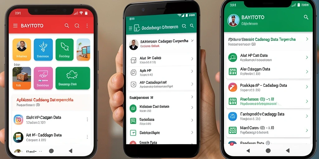 Antarmuka utama aplikasi BAYITOTO untuk cadangan data.