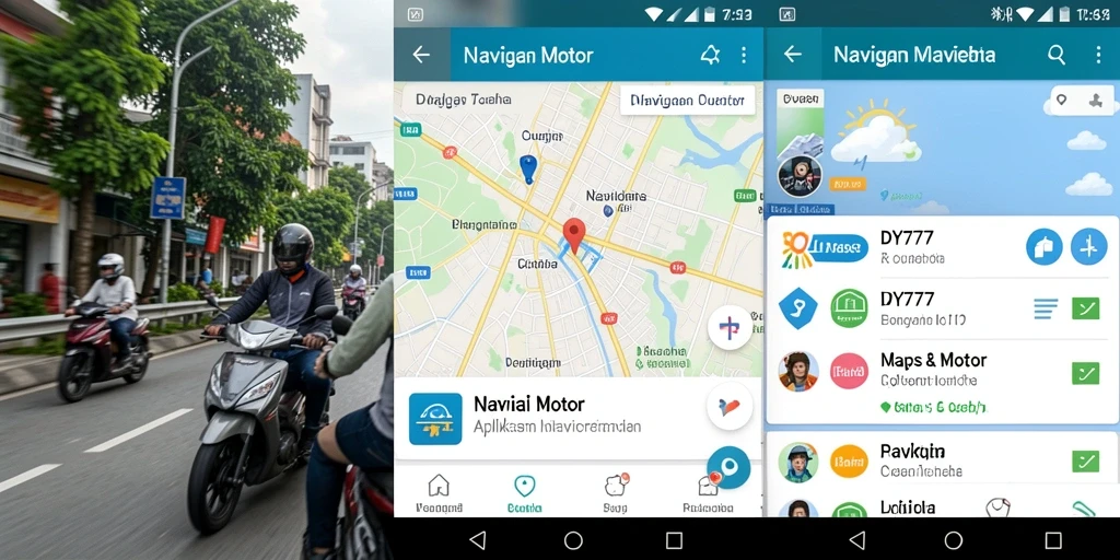 Antarmuka DY777 menampilkan peta interaktif dan informasi perjalanan yang jelas.