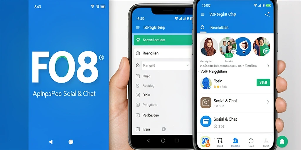 Antarmuka FO8 yang menarik untuk panggilan VoIP.