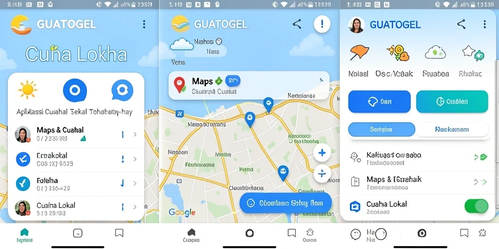Tampilan antarmuka aplikasi GUATOGEL yang menarik dan informatif.