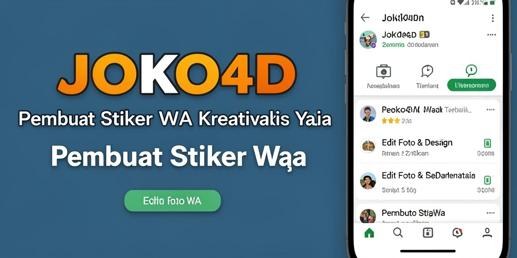 Antarmuka JOKO4D menampilkan alat pembuat stiker yang intuitif.