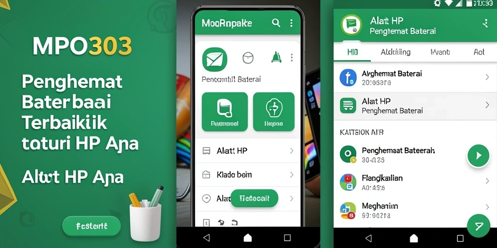 Tampilan antarmuka MPO303 yang intuitif dan fungsional untuk menghemat baterai.