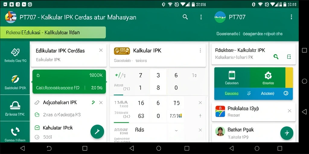 Tampilan antarmuka Kalkulator IPK PT707 yang user-friendly.