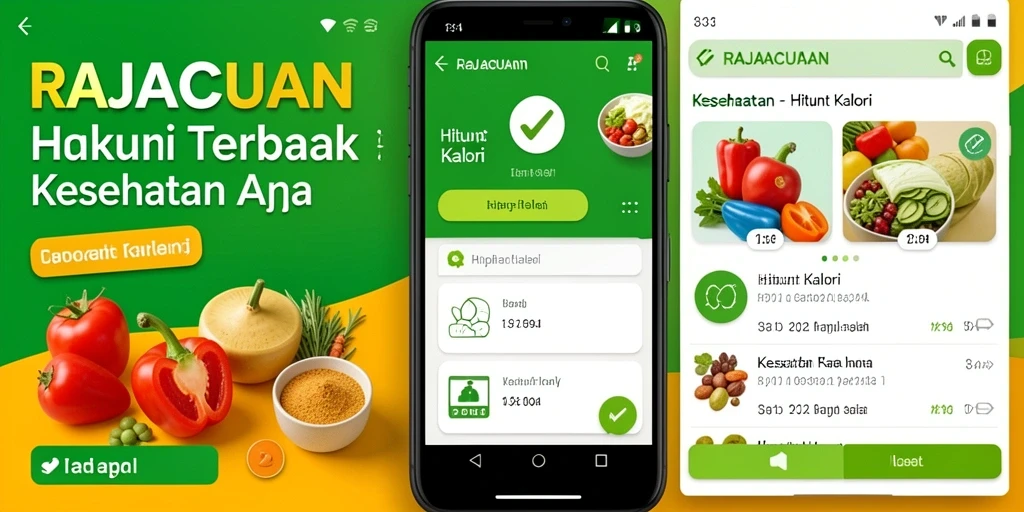 Tampilan antarmuka RAJACUAN untuk pencatatan kalori.