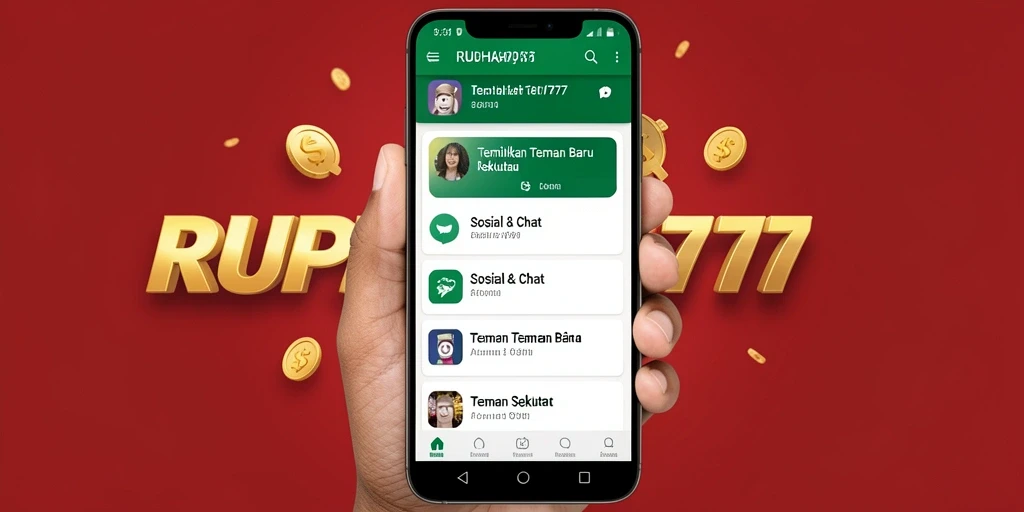 Screenshot RUPIAH777 menampilkan antarmuka yang sederhana untuk menjalin pertemanan.