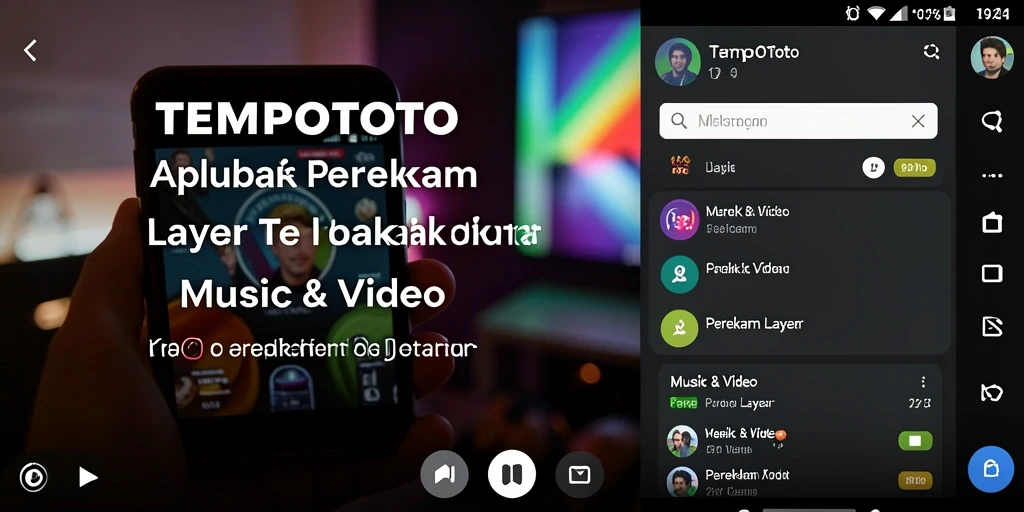 Tampilan antarmuka TEMPOTOTO yang mudah digunakan untuk perekaman layar.